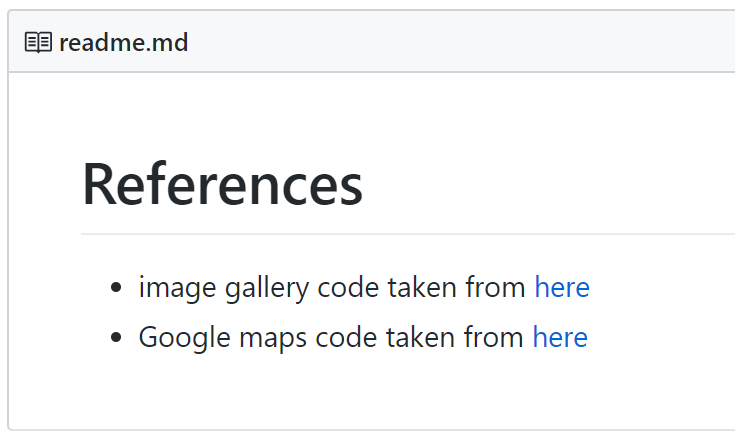 screenshot of readme file on GitHub